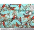 thumbnail image 2 of Soimoi polyester Crepe Fabric Boy,Surfboard And Beach Bird Print Fabric by the Yard 52 Inch Wide, 2 of 3