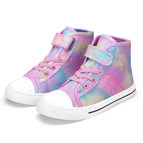 Kushyshoo Colorful Toddler High Top Girls Sneakers Kids Walking Shoes 1M