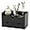 Black with Shelf, variant on Bamboo Desk Organizer with Drawers Desktop Storage Drawers for Bills Office Supplies Kitchen Utensils Organizing Tool for Home Classroom Organization No Assembly (White with Shelf)
