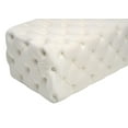 thumbnail image 2 of Kaylee Cream Velvet Ottoman, 2 of 5