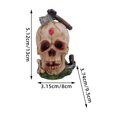 thumbnail image 3 of EUDIDV Creepy Skeleton Halloween Various Skull Ornaments Ghost Festival Rose Skull Resin Crafts Horror Felling Decoration Halloween Skeleton Decoration, 3 of 6