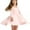 Pink, variant on Stelle Long Sleeve Casual Sundress A-Line Twirly High Waisted Knee Length Flare Swing Cross Back Skater Dress for Girls,Blue,7 Years