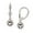 Colorname Misc: 6mm White Gold, variant on 14k White Gold Dangling Shiny Polished Ball Leverback Earrings For Women (4 Sizes) White Gold 8 mm Ball Earring