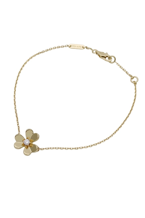 Pre-Owned Van Cleef & Arpels women's bracelet, 750YG (yellow gold), diamond, Frivole Mini,...