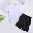 thumbnail image 2 of Tank Top Set for Girls, Solid Color Bubble Ruffle Trim Round Neck and Shorts 2-Piece Summer Casual Outfit for Kids, 2 of 5