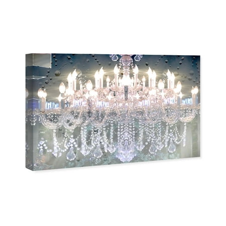 Runway Avenue Fashion And Glam Wall Art Canvas Prints Day Night Chandeliers White Pink Com Glam Wall Art Canvas Prints, Pink Chandelier Wall Art