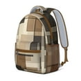 thumbnail image 2 of Brown and Grey Abstract Art Artwork Backpack for School,Cute School Bag,Schoolbag with Adjustable Shoulder Straps & Padded Back,15.3"x11"x6.7", 2 of 6