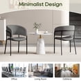 thumbnail image 3 of Noble House HORIZON Modern Side Chair with Angled Legs Adjustable Feet(Grey), 3 of 10