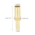 thumbnail image 2 of Uxcell 10mm to 6mm Straight Connector Adaptor Brass Barb Hose Fitting 2 Pack, 2 of 6