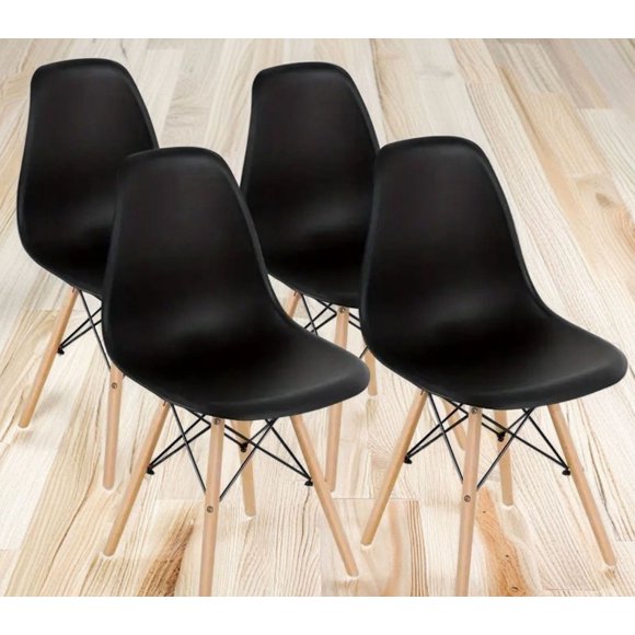 Chaise Eiffel Noire Brenza - Ensemble de 4