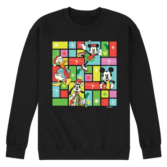 Disney - Christmas Grid - Men's Crew Fleece Sweatshirt Sweatshirt