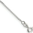thumbnail image 1 of Sterling Silver 1mm Open Elongated Link Curb Chain Anklet (10 X 1) Made In India qpe42-10, 1 of 5