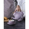 thumbnail image 2 of Serve for 6- Fine China Pink Coffee Cup/Teacup Set, 8 OZ Cups& Saucer, with Teapot-Sugar Bowl-Cream Pitcher Teaspoons and tea strainer for Tea/Coffee, 2 of 5