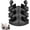 Black, variant on Triangle Shower Caddy, Corner Suction Cup Shower Shelf, No Drilling Bathroom Organizer, Heavy-Duty Strong Hold with Towel Bar & Hooks, Rust Proof Floating Rack for Inside