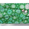 thumbnail image 3 of Soimoi Green Cotton Duck Fabric Artistic Flower & Geometric Print Sewing Fabric Yard 56 Inch Wide, 3 of 3