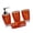 Orange color, variant on YongCo Scandinavian Bathroom Organizers 4 Piece Set Food Safe Hygienic Toothbrush Holder Soap Cream Storage Waterp