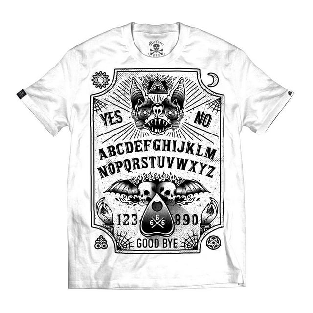 Playera Kingmonster Ouija Blanca Kingmonster Estampado