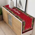 thumbnail image 4 of Red Plaid Christmas Table Runner 72 Inches Long Farmhouse Dress Scarves, Xmas Snowflake Poinsettia Botanical Dining Tablerunner for Coffee Table/Kitchen Island/Party Décor, 13" x 72", 4 of 8