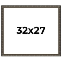 32x27 Frame Black Bamboo Solid Wood Picture Frame Width 1.5 Inches | Interior Frame Depth 0.5