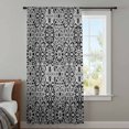 thumbnail image 3 of Black Morocco Sheer Curtains 84 Inches Long, Traditional Tribal Abstract Geometric Art Light Filering Curtains, Breathable Simi Curtain Privacy Drapes for Living Room Bedroom Window Treatment, 3 of 9