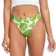 thumbnail image 1 of Fotbe Green Various Lemons Tanga Sin Costuras para Mujer con Estampado – Panties Invisibles, Transpirables y Cómodos para Uso Diario-XX-Large, 1 of 6
