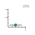 thumbnail image 2 of JewelersClub Emerald Ring Birthstone Jewelry – 0.45 Carat Emerald 0.925 Sterling Silver Ring Jewelry with White Diamond Accent – Gemstone Rings with Hypoallergenic 0.925 Sterling Silver Band, 2 of 4