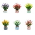 thumbnail image 4 of Cateissary Plantas en maceta falsas, de bonsái de plástico de lavanda de escritorio Artificial para interior, hogar, cocina, oficina, Decoración Púrpura, 4 of 6