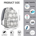 thumbnail image 6 of Cute Elephant and Hot Air Balloon Backpack - Waterproof School Bag, Spacious Compartment, Elephant Themed Gift, 6 of 6