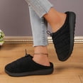thumbnail image 2 of Slippers for Women,Cozy On Slippers For Indoor Outdoor Comfort Soft Warm Shoes Casual Loafers Winter Home Footwear,Womens Slippers,Black,9, 2 of 9