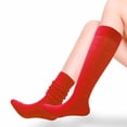 thumbnail image 6 of Wdfiry 3 Pairs Of Men's And Women's Socks Winter Solid Color Warm Bubble Socks Extra Long Tight Knitted Pile Socks, 6 of 6