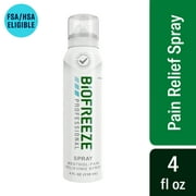 Biofreeze Professional Menthol Pain Relieving Spray 4 FL OZ Colorless Aerosol Spray For Pain Relief Associated With Sore Muscles, Arthritis, Simple Backaches, And Joint Pain (Packaging May Vary)