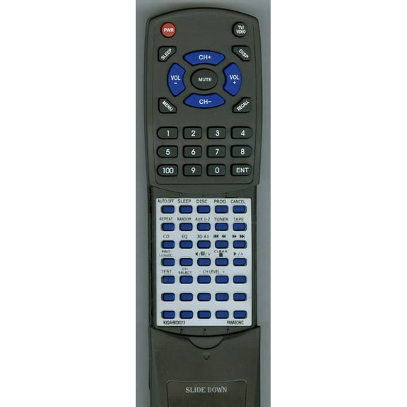 Replacement Remote for PANASONIC RTN2QAHB000013, N2QAHB000013, SAAK77, SCAK77