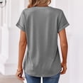thumbnail image 7 of Resicozy Womens Summer Tops Short Sleeve Basic Casual V Neck T Shirts Trendy Lightweight 2026 Gray L, 7 of 7