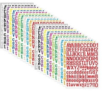 LQQBOX 24 Sheets Letter Stickers, 1 inch Self-Adhesive Sticker Letters, Alphabets ABC Stickers, for DIY Mailbox House Numbers, Embellishments & Decorations Multicolor
