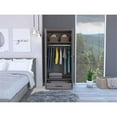 thumbnail image 4 of FM FURNITURE San Blas Wood Bedroom Armoire with Two Doors in Light Gray, 4 of 9