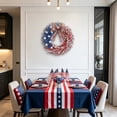 thumbnail image 4 of Miwamany Patriotic Wreaths for Front Door, 4th of July Independence Day Memorial Day Wreath with Red White Blue Flowers, Outdoor Patriotic Door Decor for Home Porch All Seasons Wreaths, 4 of 6