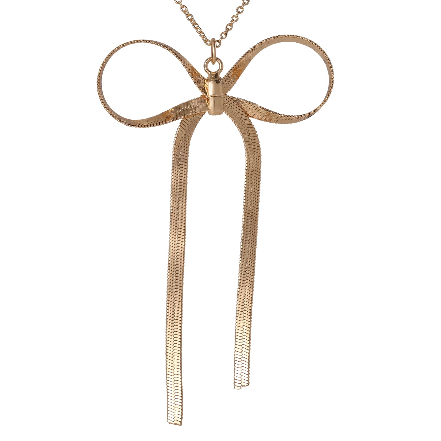 Celebrity Pink Women’s Bow Pendant Necklace