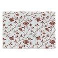 thumbnail image 1 of Floral Cutting Board, Monochrome Floral Arrangement Roses Leaves Branches Retro Environment Elements, Decorative Tempered Glass Cutting and Serving Board, Large Size, Ruby Beige White, by Ambesonne, 1 of 1