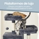 thumbnail image 4 of Feandrea Árbol para Gatos de 206 cm de Altura, Torre de Gatos con 13 Poste, 2 Cuevas, 2 Plataformas, Cesta, Pompón, Hamaca, Gris Ahumado, 4 of 6
