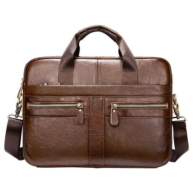 Maletín de cuero para hombre de negocios, bolso de hombro para computadora Café Zulema Maletín de los hombres