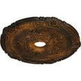 thumbnail image 3 of Ekena Millwork 26"OD x 3 3/4"ID x 1 1/2"P Attica with Rose Ceiling Medallion (Fits Canopies up to 4 1/2"), Hand-Painted Rust, 3 of 5