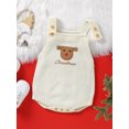 thumbnail image 3 of Wassery Baby Boys Girls Christmas Romper Clothes 3M 6M 9M 12M 18M Newborn Boys Girls Sleeveless Santa Claus Embroidery Knit Onesie Bodysuit, 3 of 8
