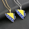 thumbnail image 4 of Collar con colgante de bandera de mapa Qarigey joyería de recuerdo Dorado, 4 of 6