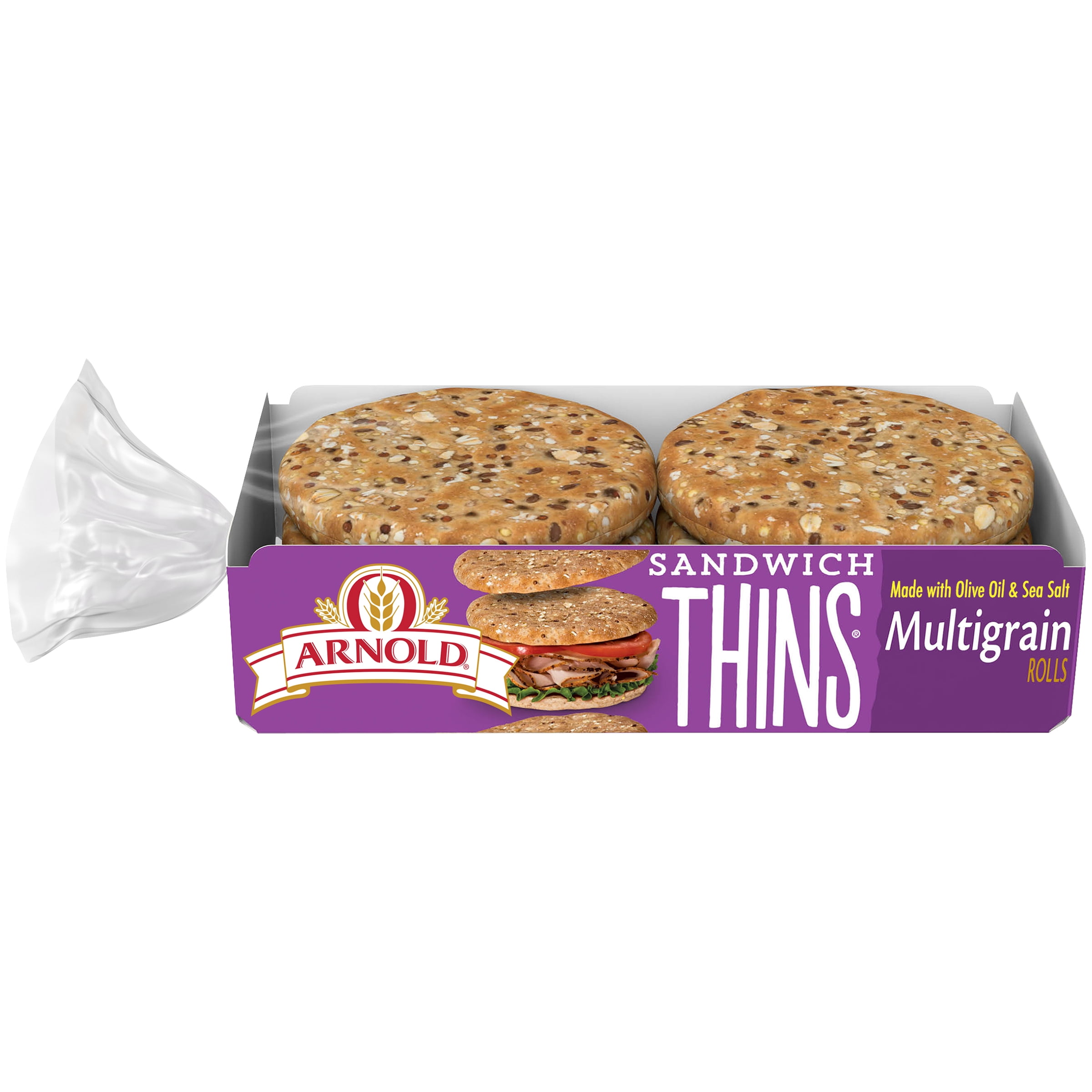 Arnold Multigrain Sandwich Thins, 6 Rolls, 12 oz