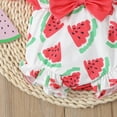thumbnail image 6 of Hwmodou Baby Print Bodysuits Girls Cotton Blend Short Sleeve Ruffles Fruits Print Romper Bodysuits Clothes Fall Winter Soft Baby Onesies,12-18M, 6 of 6