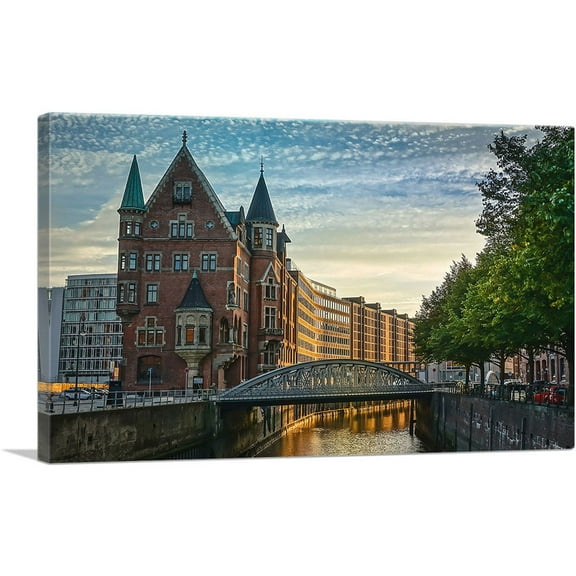 ARTCANVAS Hamburg, Germany Canvas Art Print - Size: 26" x 18" (0.75" Deep)