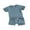 Blue, variant on FEORJGP Toddler Baby Summer Clothes Infant Short Sleeve T-Shirt Solid Color Jumpers Round Neck Tops with Drawstring Shorts Little Boys Girls Loose Casual 2Pcs Outfit