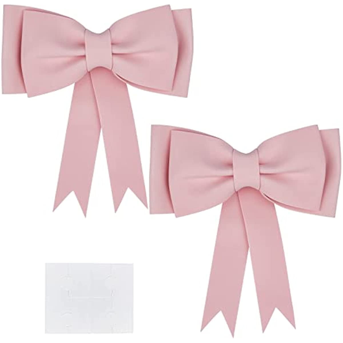 2PCS Pink Bow 3D Wrapping Bows 8 inch Christmas Ornaments Foam Wreath Bows  Wedding Party Decoration for Wedding Birthday Christmas Valentine's Day 