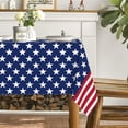thumbnail image 4 of 4th of July Tablecloth 60x84 Inch, Patriotic American Flag Independence Day Memorial Day Table Cover for Party Picnic Dinner Decor, 4 of 6