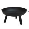 thumbnail image 2 of Union Round Wood-Burning Steel Finish Cast Iron Outdoor Raised Fire Pit Bowl - Black - 30", 2 of 19